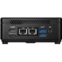 MSI Cubi 5 12M-004EU Mini PC Intel® Core i3 i3-1215U 8 Go DDR4-SDRAM 256 Go SSD Windows 11 Pro Noir