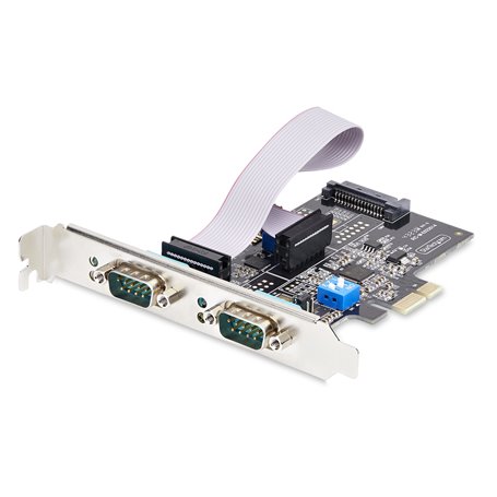 StarTech.com Carte Série PCI Express à 2 Ports - Adaptateur/Carte PCIe à 2 Ports vers RS232/RS422/RS485 (DB9)