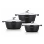 Casserole avec couvercle en verre Royalty Line Noir 6 Pièces