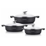 Casserole avec couvercle en verre Royalty Line BR1006 Noir 6 Pièces