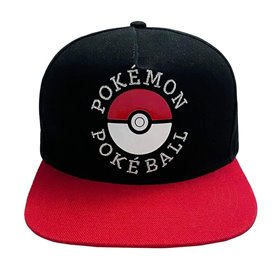 Casquette Unisex Pokémon Trainer 58 cm Noir Rouge Taille unique