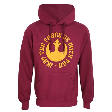Sweat à capuche unisex Star Wars May The Force Be With You Bordeaux