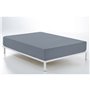 Drap housse Alexandra House Living Gris acier 90 x 200 cm