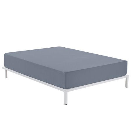 Drap housse Alexandra House Living Gris acier 105 x 200 cm