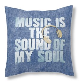 Housse de coussin Alexandra House Living Music is the sound of my soul 50 x 50 cm
