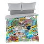 Housse de Couette Alexandra House Living Rebel Multicouleur 140 x 200 cm