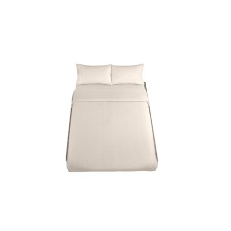 Parure de couette Alexandra House Living QUTUN Naturel Lit king size 4 Pièces