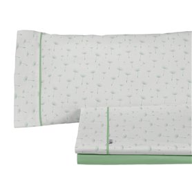 Jeu de draps Alexandra House Living Estelia Vert Gran lit 2 persones 4 Pièces