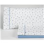 Jeu de draps Alexandra House Living Estelia Bleu Lit king size 4 Pièces