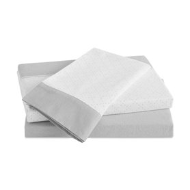 Jeu de draps Alexandra House Living Eira Gris perlé Lit 1 persone 3 Pièces