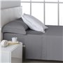 Jeu de draps Alexandra House Living Satén Gris foncé Gran lit 2 persones 4 Pièces