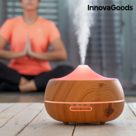 Humidificateur Diffuseur d'Arômes LED Wooden-Effect InnovaGoods 49,99 €