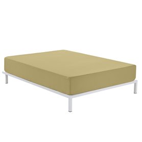 Drap housse Alexandra House Living Marron Clair 140 x 200 x 30 cm 135/140 x 190/200 cm