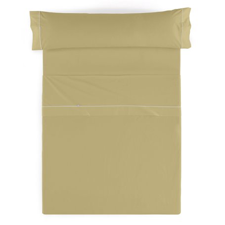 Jeu de draps Alexandra House Living Ocre Gran lit 2 persones 4 Pièces