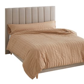 Parure de couette Alexandra House Living Amán Marron Clair Lit king size 3 Pièces