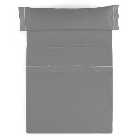 Jeu de draps Alexandra House Living Gris foncé Lit king size 4 Pièces