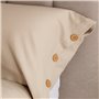 Parure de couette Alexandra House Living Suiza Beige Lit king size 3 Pièces