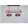 Suspension Viro Rouge Fer 60 W 50 x 20 x 20 cm