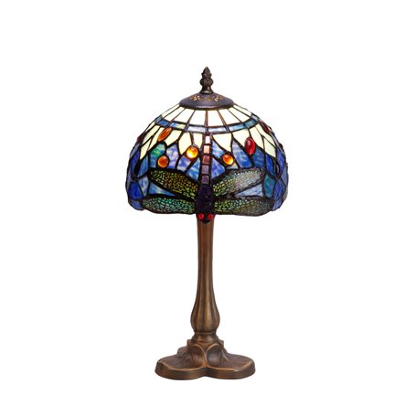 Lampe de bureau Viro Belle Epoque Bleu Zinc 60 W 20 x 37 x 20 cm