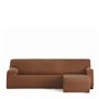 Housse pour chaise longue accoudoir court droit Eysa BRONX Marron 110 x 110 x 310 cm