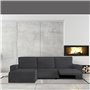 Housse pour chaise longue accoudoir long gauche Eysa JAZ Gris foncé 120 x 120 x 360 cm