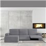 Housse pour chaise longue accoudoir long gauche Eysa JAZ Gris 120 x 120 x 360 cm