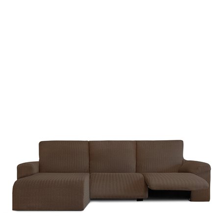 Housse pour chaise longue accoudoir long gauche Eysa JAZ Marron 120 x 120 x 360 cm