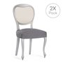 Housse de Chaise Eysa TROYA Gris 50 x 5 x 50 cm 2 Unités