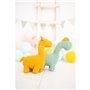 Jouet Peluche Crochetts Bebe Jaune Dinosaure Girafe 30 x 24 x 10 cm 2 Pièces