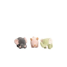 Jouet Peluche Crochetts Bebe Vert Gris Eléphant Cochon 30 x 13 x 8 cm 3 Pièces