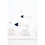 Jouet Peluche Crochetts OCÉANO Bleu Blanc Pieuvre Baleine Poissons 29 x 84 x 14 cm 4 Pièces