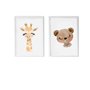Feuilles Crochetts 30 x 42 x 1 cm Ours Girafe 2 Pièces