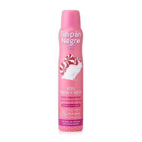 Spray déodorant Tulipán Negro Kiss Fresa y Nata 200 ml