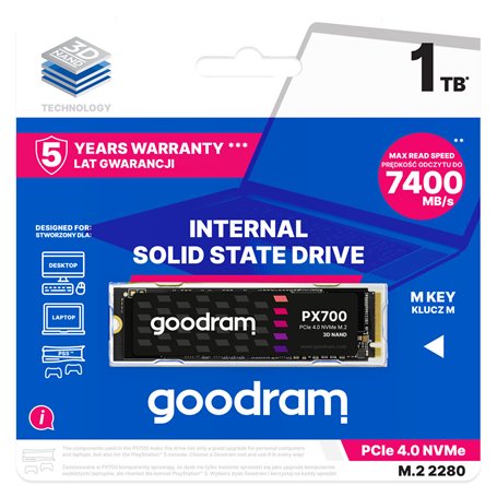 Goodram PX700 SSD SSDPR-PX700-01T-80 disque SSD M.2 1