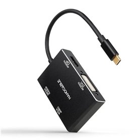 Hub USB-C NANOCABLE 10.16.4307 Noir (1 Unités)