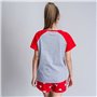 Pyjama D'Été Minnie Mouse Rouge Femme Gris