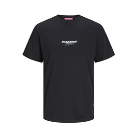 T-shirt à manches courtes homme Jack & Jones JORARUBA PUFF BRANDING TEE SS 12255557 Noir