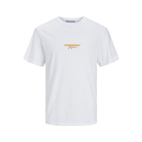 T-shirt à manches courtes homme Jack & Jones JORARUBA PUFF BRANDING TEE SS 12255557 Blanc