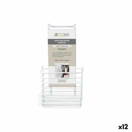 Corbeille pour étagère de cuisine Confortime Blanc 19 x 12 x 36 cm (12 Unités)