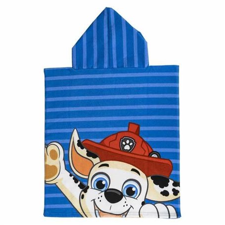 Serviette poncho avec capuche The Paw Patrol Blue 50 x 115 cm