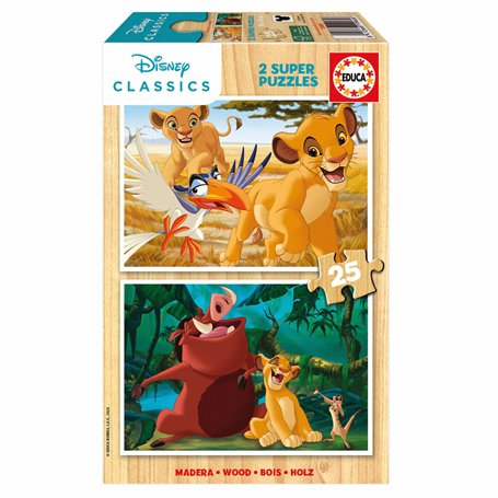 Set de 2 Puzzles The Lion King Classics 25 Pièces