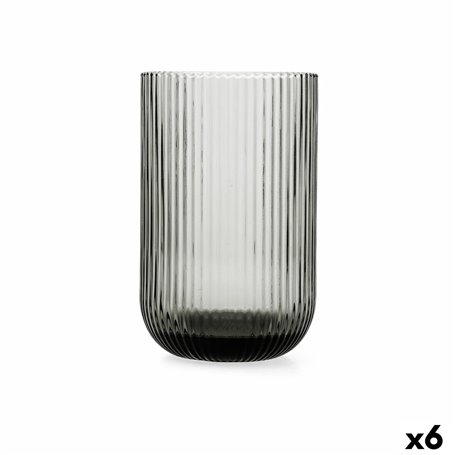 Verre Bidasoa Fosil Gris verre 460 ml (6 Unités)