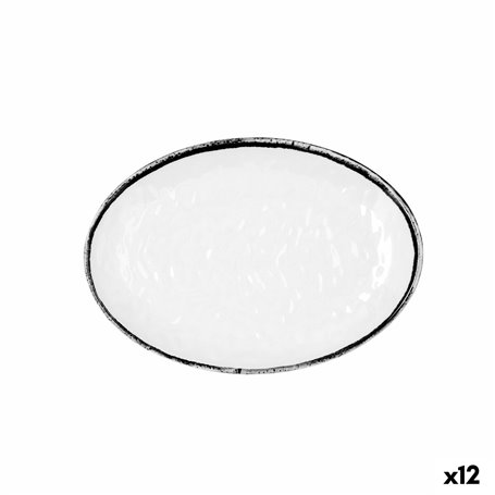 Assiette plate Quid Select Filo Blanc Noir Plastique 21