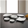 Assiette plate Quid Select Filo Blanc Noir Plastique Carré 19 x 19 x 4,5 cm (12 Unités)