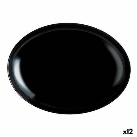 Assiette plate Luminarc Friends Time Noir verre 30 x 26 cm Viande (12 Unités)