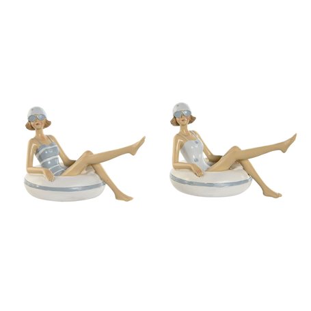 Figurine Décorative Home ESPRIT Blanc Bleu ciel méditerranéen 17