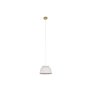 Suspension DKD Home Decor Blanc Marron Naturel Bambou 50 W 30 x 30 x 20 cm