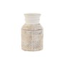 Vase Home ESPRIT Blanc Naturel Bois de manguier Colonial 15 x 15 x 38 cm