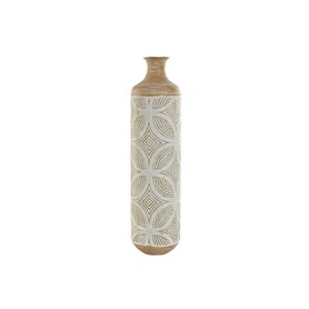 Vase Home ESPRIT Vert Beige Naturel Métal Tropical 18 x 18 x 66 cm