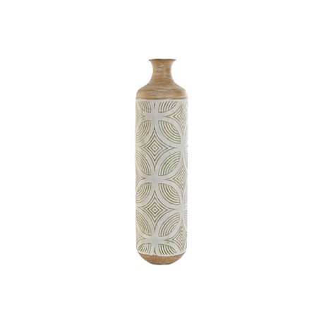 Vase Home ESPRIT Vert Beige Naturel Métal Tropical 18 x 18 x 66 cm